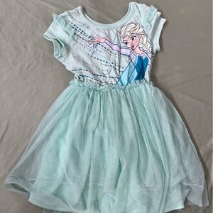 Elsa Themed Dress with Tulle Skirt